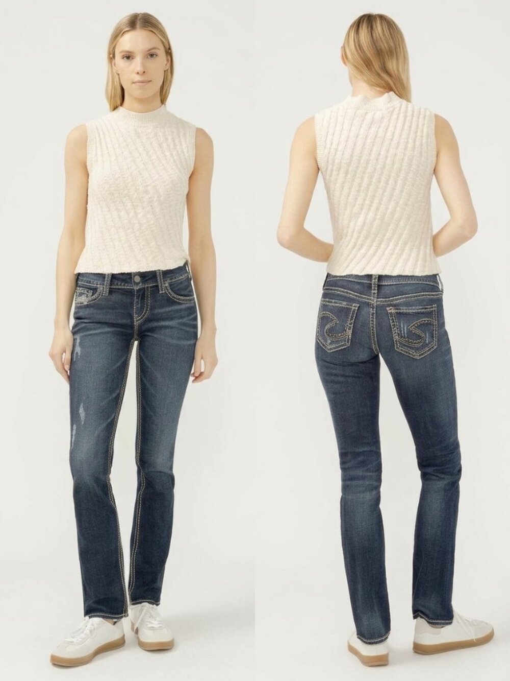 Silver Jeans Suki Mid Rise Straight Leg Jeans Women's Size 26/32